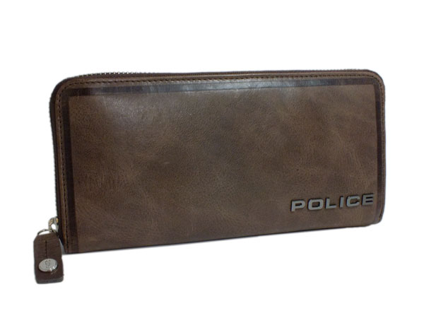 ポリス POLICE ラウンドファスナー 長財布 メンズ PA-58002-29 ブラウン